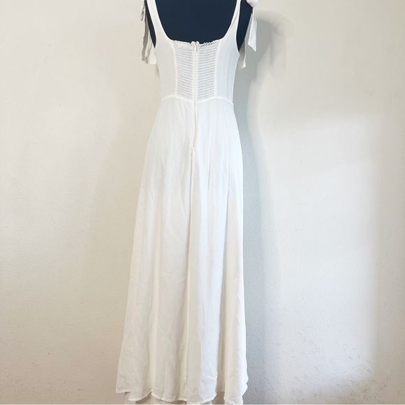 Reformation Westerly Dress In Ivory 8 - Picture 7 of 8